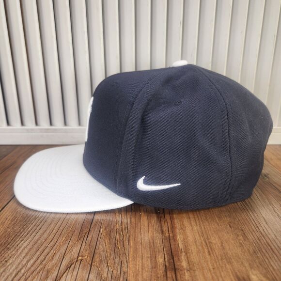 New York Yankees Nike Dri-Fit Snapback Pro Cap Hat Black Gray Baseball Swoosh - Picture 6 of 12